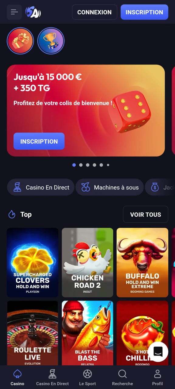 Sélectionnez votre casino pour commencer à jouer à Chicken Road.