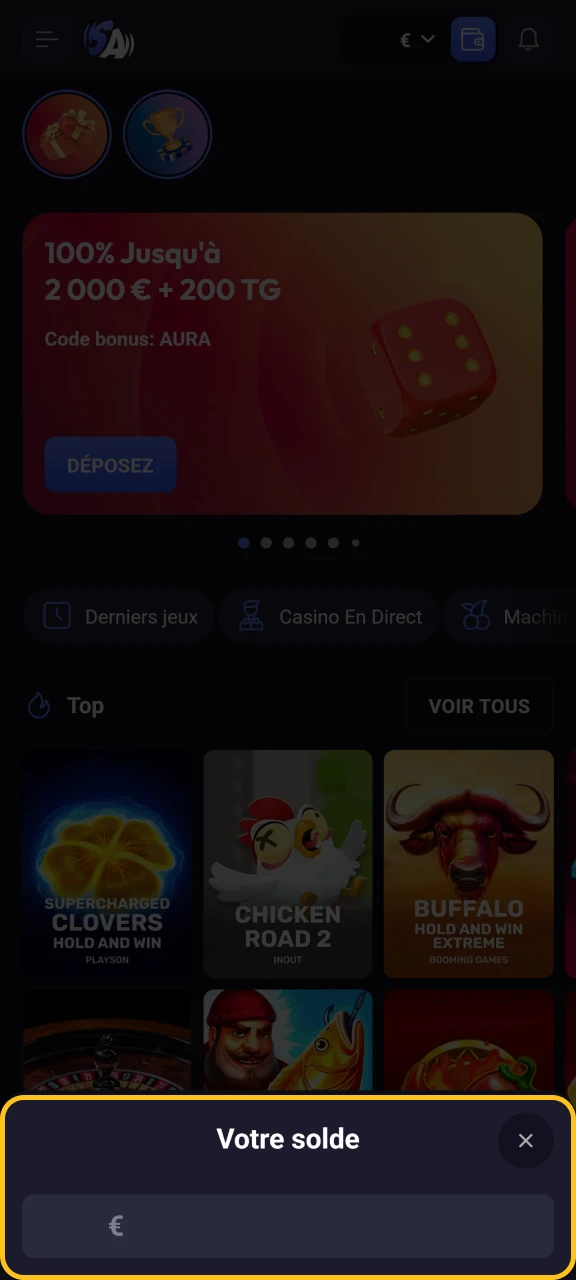 Consultez votre profil pour connaître les bonus disponibles pour Chicken Road.