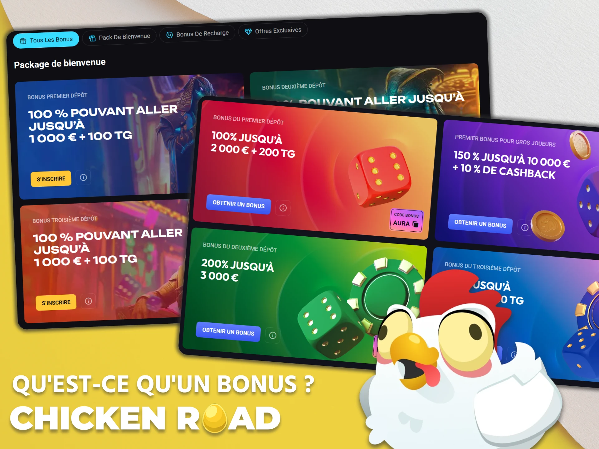 En savoir plus sur les bonus de Chicken Road.