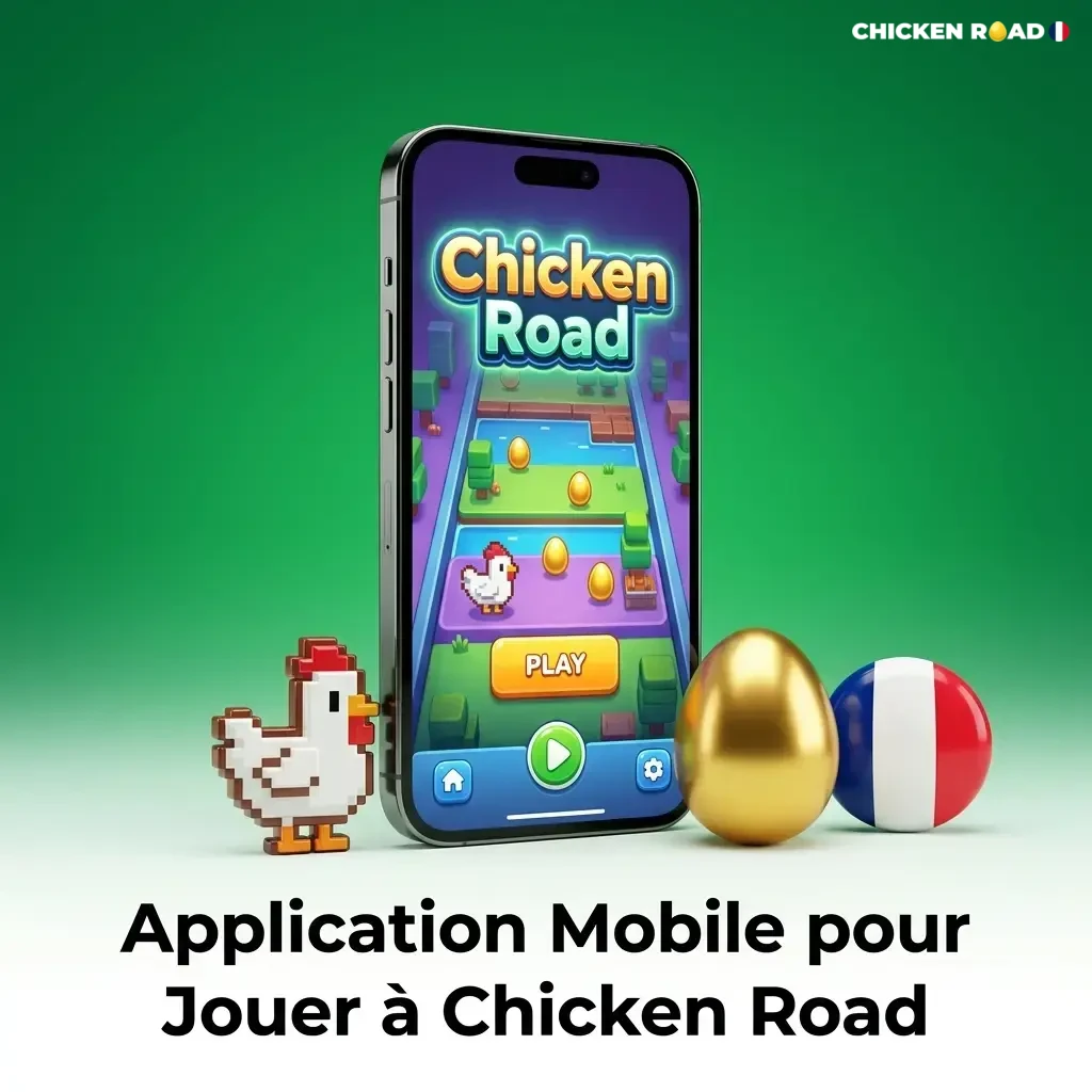 Application mobile Chicken Road sur Android et iOS pour jouer en déplacement avec interface tactile optimisée